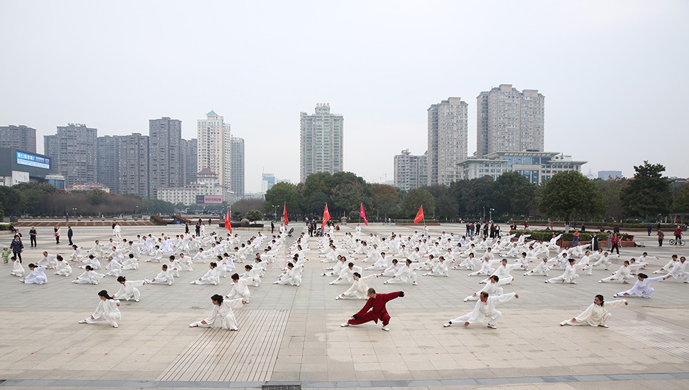 陳式太極拳,花樣太極拳及太極劍,太極扇陸續登場